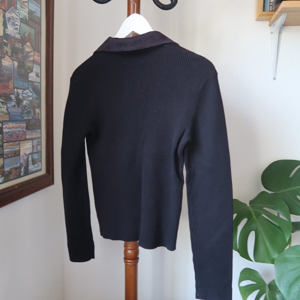 Ralph Lauren Ribbed Corset Style Sweater Navy Size Medium NWOT - Picture 4 of 4